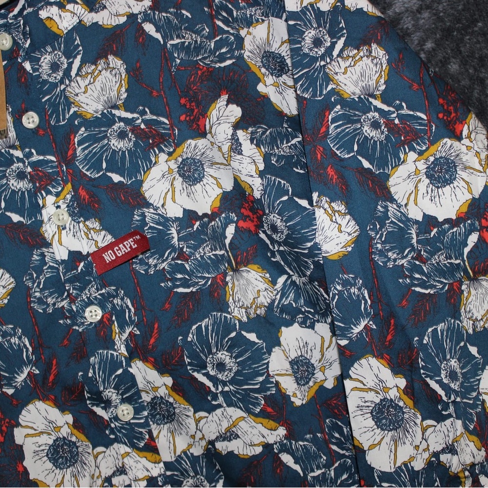 NWT Duluth Trading Co. Dark Teal Floral Tunic - Picture 4 of 7